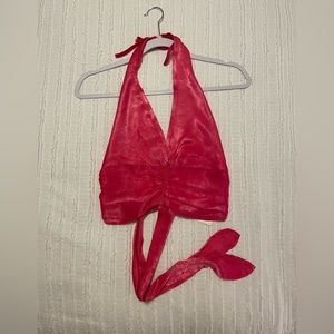 Peppermayo Betty Halter Neck Top in Magenta